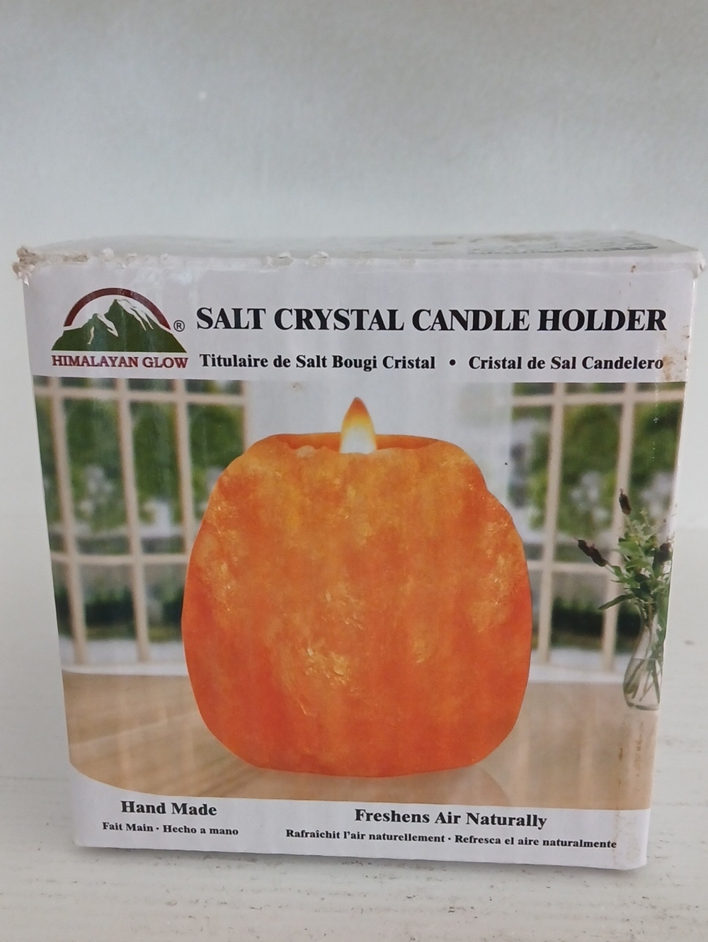 Salt Crystal Candle Holder